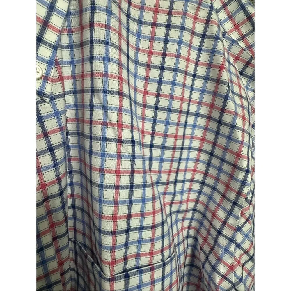 JoS.A.Bank Traveler Long Sleeve Button Down Plaid Shirt Men's 2X